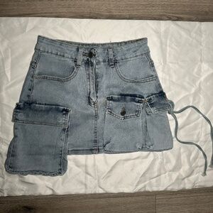 Denim mini skirt